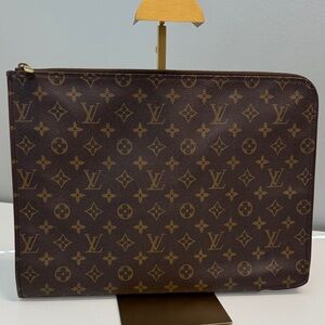 Louis Vuitton Monogram Canvas Zip Poche Documents Portfolio Case Laptop Case